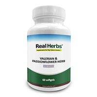 Real Herbs Valerian Root Pure Extract 4:1 400mg and Passion Flower Powder 300mg - 700mg - Natural Sleep Aid, Promotes Calmness and Peace of Mind - 50 Vegetarian Capsules - Gluten Free