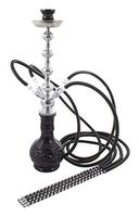 Hookah 26" Black 4 hose shisha nargila bar smoking pipe glass water Vase pro