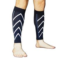 Feccile Sports & Fitness Leg Protector Calf Compression Support Sleeve for Outdoor Exercise Running, Cycling,Soccer,1 Pair (Black)
