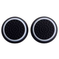 Gotor 2 Silicone Thumb Grip Stick Cover Caps For Xbox 360 Xbox one Sony PS4 PS3 PS2 Analog Controller Black with White Edge