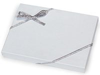 Pack Of 50, 10" Met. Silver Stretch Loops 1/4" Wide Elastic Ribbon w/Bow Great For Jewelry Boxes