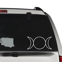 GottaLoveStickerz Triple Moon Goddess Pagan Removable Vinyl Decal Sticker for Laptop Tablet Helmet Windows Wall Decor Car Truck Motorcycle - Size (05 Inch / 13 cm Wide) - Color (Matte White)
