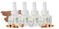 (4 Pack) Mahogany & Teak Plug in Refill - fits Air Wick® Scented Oil Warmers