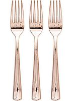 Creative Converting 315135 Metallic Plastic Forks, Rose Gold (72 Count)