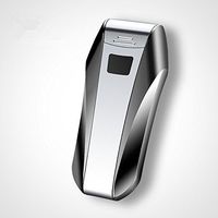 Aibote Dual Arc Plasma Cigarette Lighter,With Power Display Screen,Touch Sensor Switch,Electric Metal Flameless Windproof USB Rechargeable Lighters (Black+Silver)