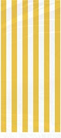 Yellow Striped Cellophane Bags, 20ct