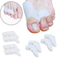 3 Loops Hammer Toe Separator Splints and & Bunion Protector Pinky Toe Straightener 4 Pairs for Tailors Bunion Pain Relief