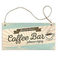 Zippem 12 Kinds of Coffee Signs Wooden Hanging Board Plaques Gift Coffee Bar Decoration Ornaments