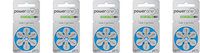 Powerone size 675 Hearing Aid Battery No Mercury made in Germany Genuine Pack (5 Packs (60 Batteries))