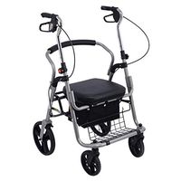 MYJZY Rollator Walkers for Seniors,4 Wheels Medical Walking Aids Foldable,Mobility Elderly Rolling Walker Lightweight Aluminum Alloy Frame,Double Brake System,Black