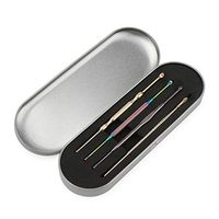 Haitao Small Mall Ear Cleaner,Double-Headed Ear Picker, Ear Scorpion Digging, Double Head, Suitable for Adults/Kids,Metallic