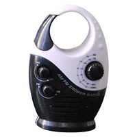 Shower Radio Top Handle Insert Card Music Hanging Mini Battery Powered AM FM Portable Waterproof Speaker Bathroom Button Adjustable Volume