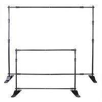 Happybuy Banner Stand Adjustable Step and Repeat Stand Trade Show Booth 8'x8' to 8'x10' Jumbo Telescopic Background Stand Wall Exhibitor Display Photographic (10 ft Banner Stand) 