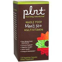 plnt Men's 50+ Multi, Raw Whole Food Multivitamin, Provides Immune Support and Digestive Heart Health, Energy Metabolism (120 Veggie Capsules)
