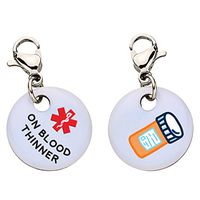 On Blood Thinner Snap-On Bracelet Charm-Parent (Stainless Steel)