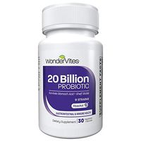 WonderVites Probiotic Supplement 20 Billion CFU, Prebiotic & Probiotics for Women & Men, 9 High Potency Strains, Stomach Acid Resistant, Shelf Stable, Gluten Free, Acidophilus Probiotic, 30 Capsules
