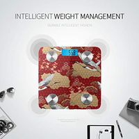 LYAOE Bluetooth Body Fat Scale Japanese Kimono Pattern Cherry Blossom Crane Smart Wireless Scale with LCD Display Measuring Body Weight Bmi and Health Digital Scale