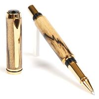 Baron Rollerball Pen - TN Gold - Black & White Ebony