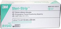 Steri-Strip Reinforced Skin Closures 1/4" x 1 1/2" (6 Strips/Env, 50 Env/Box = 300 Total Strips)