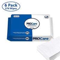 ProCare Personal Wipes - 576 Wet Wipes - Adult Disposable Washcloth Large - 8x12 inches (6 Packs of 96)