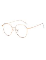Sirain Blue Light Blocking Round Frame Retro Glasses Stylish lightweight Anti Blue Ray Computer Game Eyeglasses(non prescription) (Rose-golden-2)