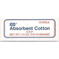 Acco Sterile U.S.P. Absorbent Cotton 1/2 oz (Pack of 3)