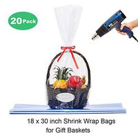 LazyMe Clear Easter Basket Cellophane Bags Shrink Wrap Bags Cello Bags for Gift Basket, 18x30 inch (20 pcs)