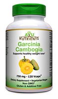 AyuNutrients Garcinia Cambogia 70% HCA Pure Extract -120 Veggie Caps| Made in USA |Weight Management & Fat Metabolism
