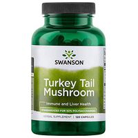 Swanson Turkey Tail Mushroom Supplements Immune Support Liver Support Cellular Health 500 mg 120 Capsules