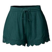 Veodhekai Womens Pants Pant Lace Plus Size Rope Tie Shorts Yoga Sport Pants Leggings Trousers Cate Holiday Green