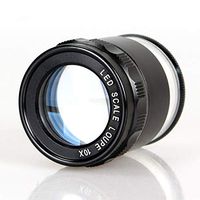 ElectroOptix 10X Cylindrical Hand-held Magnifying Glass, Rotating, Magnifying, Suitable for Teenagers and Seniors Book Reading, Magazine, Check Scale, Black, 4351mm Loupe