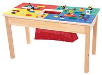 Lego Compatible Table 32"x16" Solid Hardwood Legs and Side Frames-Built to Last-Made in The USA-Preassembled-Ages 5 and UP