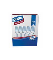 Plastic Cutlery, Heavyweight Forks, White, 100/Box, Sold as 1 Box, 100 Each per Box