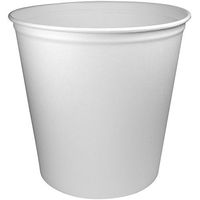 Solo, 10T1-N0198, 165oz Double Wrapped Paper Bucket, Unwaxed, White, 100/Carton, Sold As 1 Carton