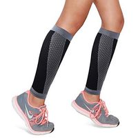 SWOLF Calf Compression Sleeve Women, Athletic Calf Compression Socks for Running, Cycling, Hiking, Travel - Sports Leg Support Sleeve for Shin Splint, Calf Pain Relief (Gray, L/XL)