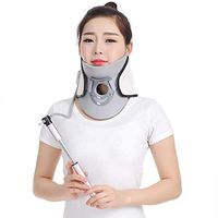 Cervical Collar Air Traction Device, Neck Traction Device Cervical Neck Brace Pain Relief Neck Brace Cervical Tractor Orthosis Vertebrae Support Belt with Pump