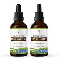 Red Raspberry Alcohol Tincture Extract, Organic Red Raspberry (Rubus idaeus) Dried Leaf Tincture Supplement (2x4 fl oz)
