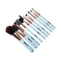 10 PCs Cosmetic Wooden Eyebrow Eyeshadow Powder Foundation Brushes Makeup Brush Concealer Blush Brush Beauty Tools