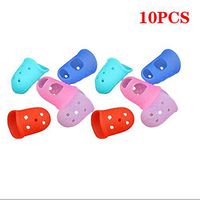 HSJLH Silicone Finger Sets, Reusable Cover Slip antiperspirant Silicone Finger Protector for Protecting The Fingers,10PCS