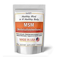 MSM (Methylsulfonylmethane) Powder - Made in USA -Supports The Immune System Relieve Joint Pain Reducing Muscle Damage & Stress Pain 8 Ounce Vegan