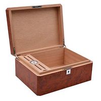 Lxc Teak Wood Grain Cigar Humidor Cigar Box Moisturizing Box Cigar Box Spot Cigar Humidor Portable Cigar Box