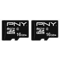 PNY 16GB Performance Class 4 microSDHC Flash Memory Card 2-Pack (P-SDU16G4X2-GE)