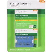 Simply RightTM Coated Cool Mint Nicotine Gum - 2/110 ct. 4mg