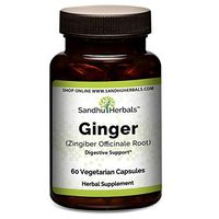 Ginger (Zingiber officinale) Extract 500 mg Per Serving Vegetarian Capsules 60 Ct | Digestive Health| Supports Overall Health, Wellness and Comfort