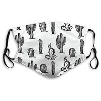 Cactus Protective Mask with Gasket Disposable Water Repellent Multilayer Filter Adult Sunscreen Large Mask M