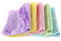 EasyTheory Free of Odor, Stain and Grease, Thick Absorbent Wood Fiber Dish Towels Cloths, All Purpose for Kitchen and House, Washing Dishes, Wiping Window and Car, Set of 5 (10X12, Multicolor)