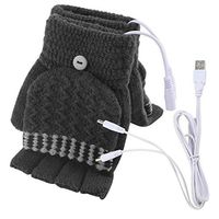Chezaa USB Heating Gloves for Women's & Men's Winter Warm Hand Gloves Warmer Heating Both Sides, Arthritis Pain Relief(D)
