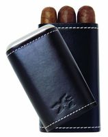 Envoy Leather 3 Cigar Case, Black
