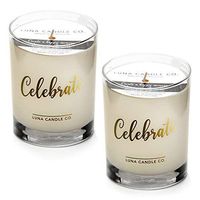 LUNA CANDLE CO. Celebrate - Vanilla Scented Luxurious Candles - 11 Oz (2 Pack)