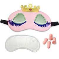 3D Cute Sleeping Princess Eye Mask with Reusable Gel Pad, Cold Hot SPA Therapy for Dry Eye and Puffy Eyes, Relaxing Your Eye (Free Ear Plugs)